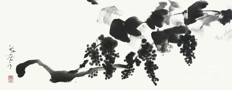 The Climbing Grapevine Painting by Nadja Van Ghelue
