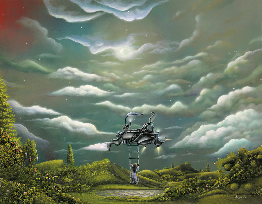 The Cloud Machine Painting by Philippe Fernandez