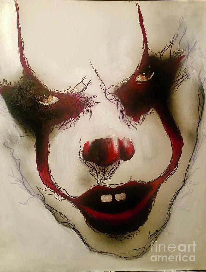 The clown  Painting by Joe Bracco