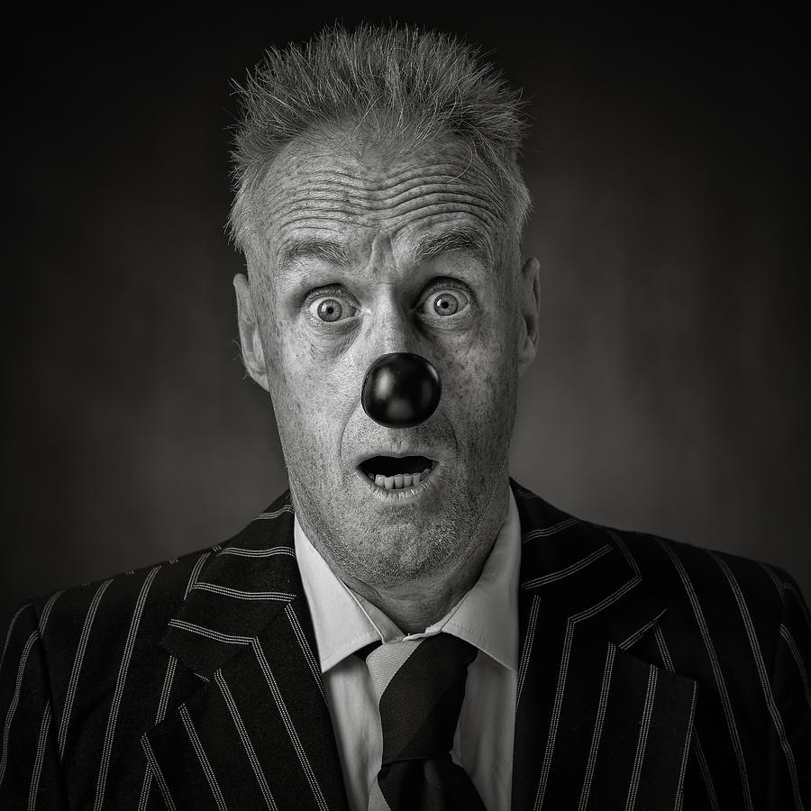 Portrait Photograph - The Clown by Ross Oscar
