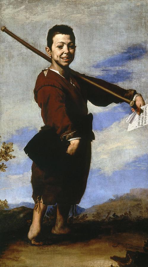 The Clubfooted Boy, 1642, Oil on canvas, 164 x 93 cm. Painting by Jusepe de Ribera -1591-1652-