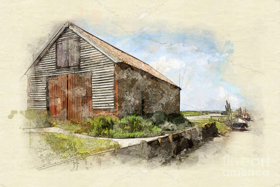 The Coal Barn At Thornham Staithe Painting