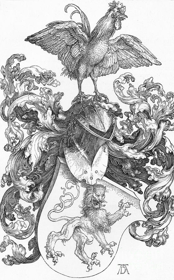 The Coat Of Arms With A Lion Drawing by Print Collector