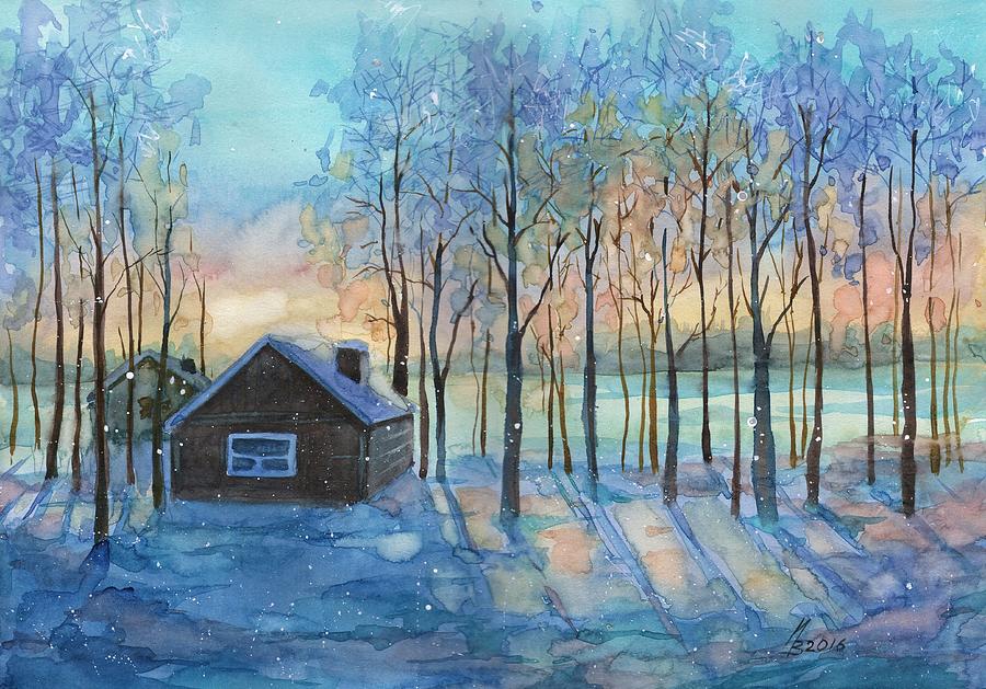 The Color of Winter is White ? Painting by Ina Petrashkevich