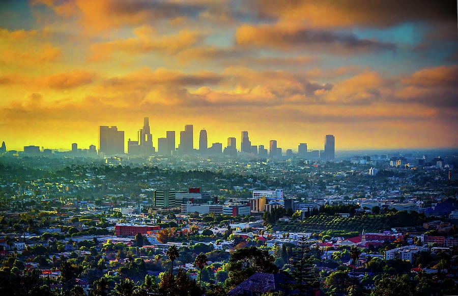 The Colors Of Autumn Sunrise In La Photograph by Albert Valles