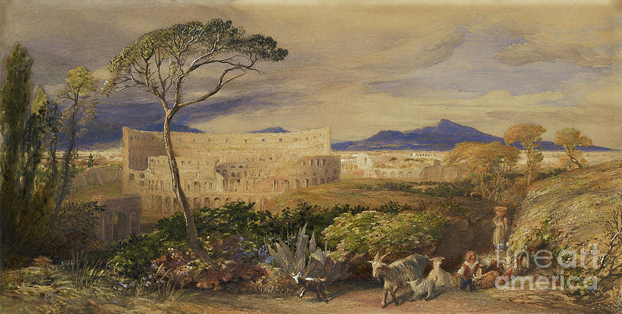 The Colosseum And Alban Mount Painting by Samuel Palmer