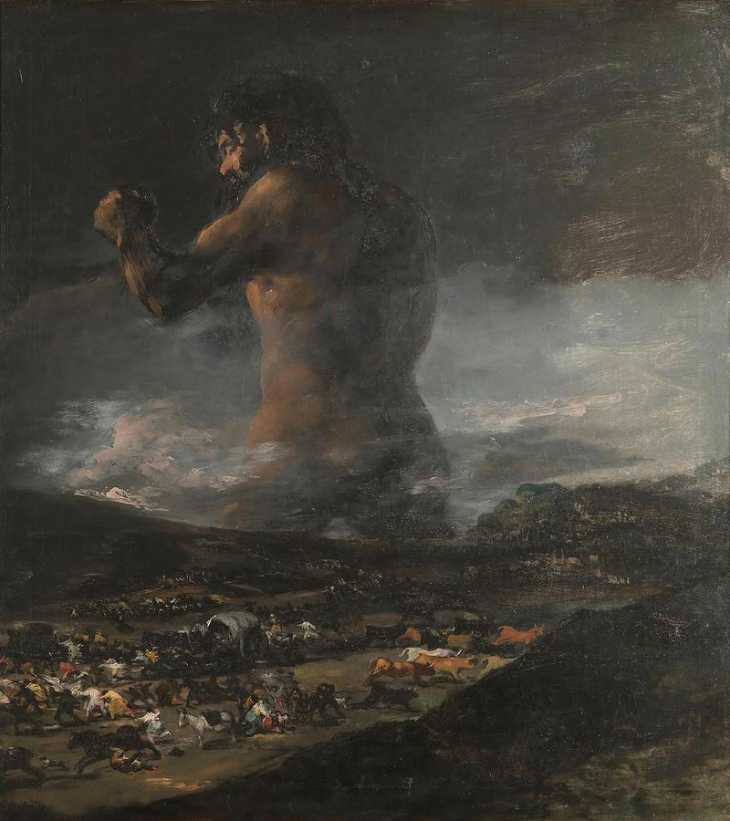 The Colossus. 1818 - 1825. Oil on canvas. Painting by Francisco de Goya -1746-1828-