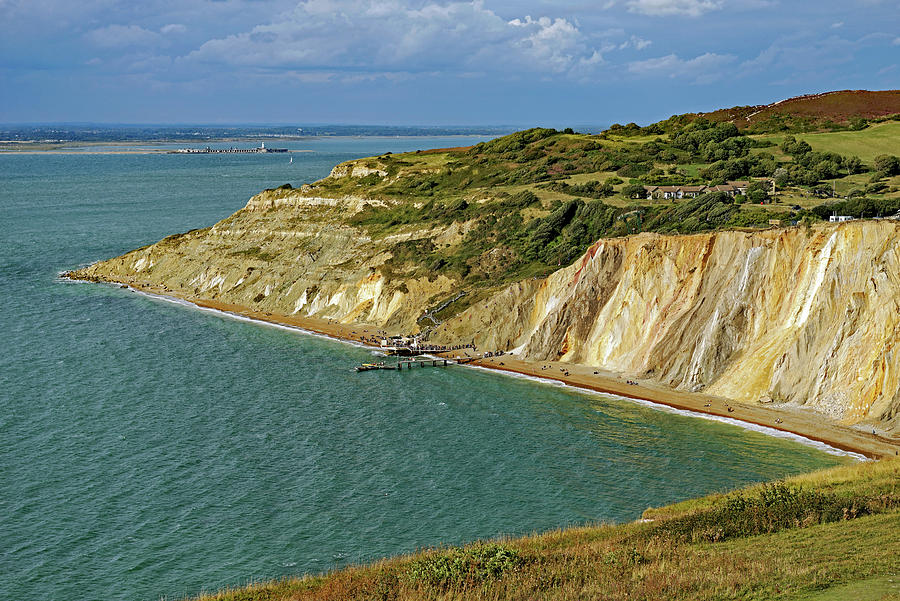 The Coloured Sand Cliffs Of Alum Bay Photograph