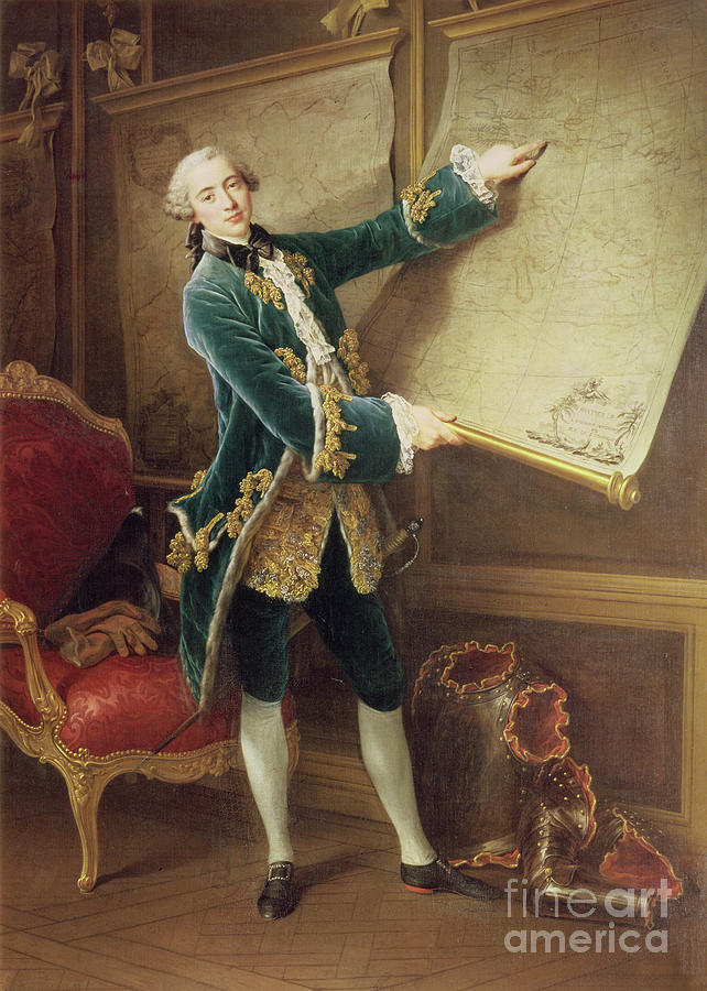 The Comte De Vaudreuil, 1758 Painting by Francois-hubert Drouais