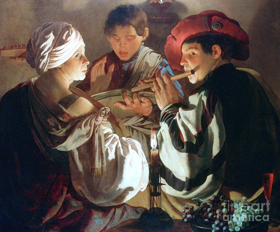The Concert, C1626. Artist Hendrick Ter Drawing by Print Collector