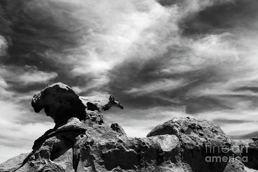 The Condor Rock Formation in Black and White Bolivia Photograph by James Brunker