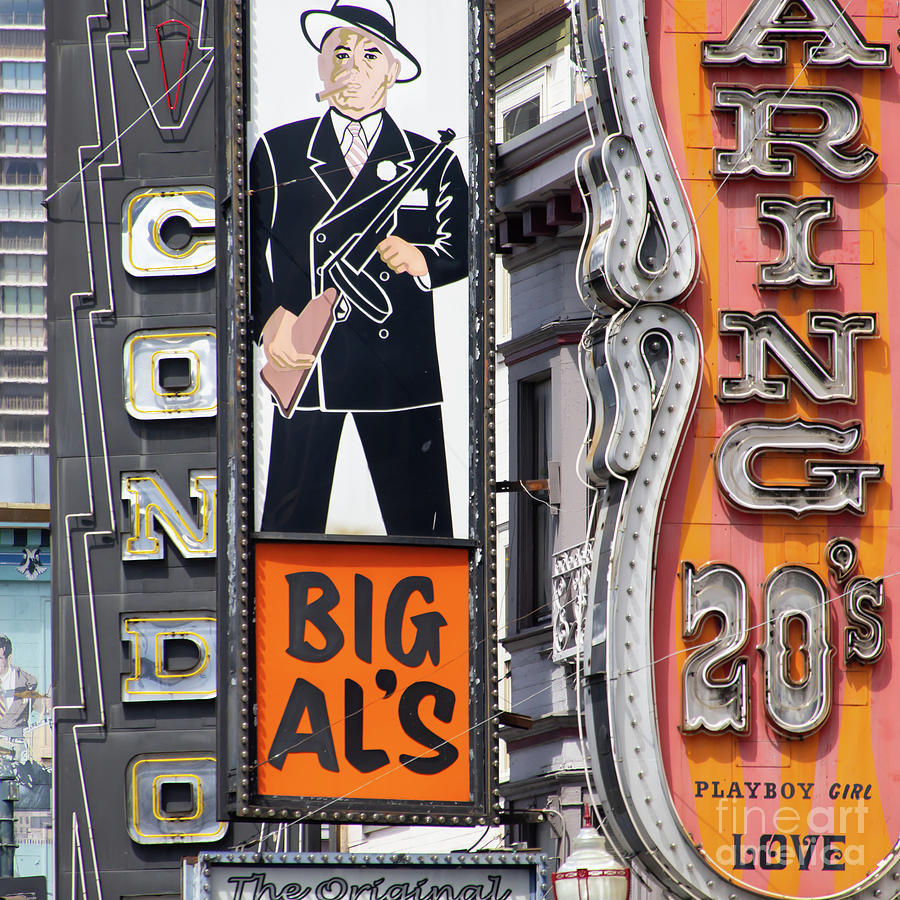 The Condor The Original Big Als And Roaring 20s Adult Strip Clubs On Broadway San Francisco R467 sq Photograph by Wingsdomain Art and Photography