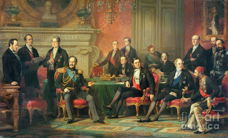 The Congress Of Paris, 25 February To 30 March, 1856 Painting by ...