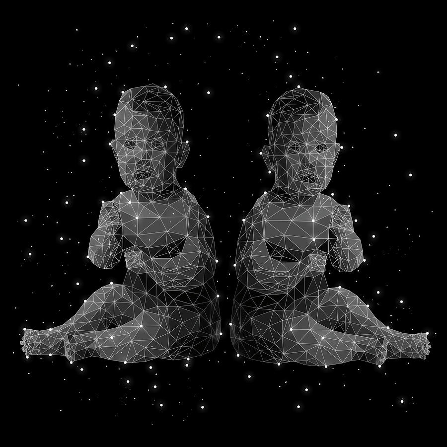 The Constellation Of Gemini Digital Art by Malte Mueller