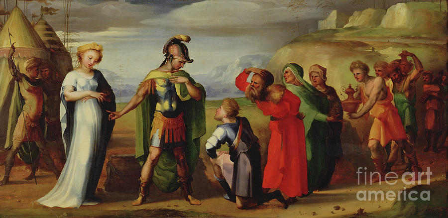 The Continence Of Scipio Painting by Domenico Beccafumi