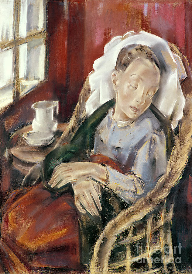 The Convalescent, 1930 Pastel On Card Painting by Maria Blanchard