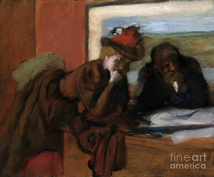 The Conversation, 1885-95 (oil On Canvas) Painting by Edgar Degas