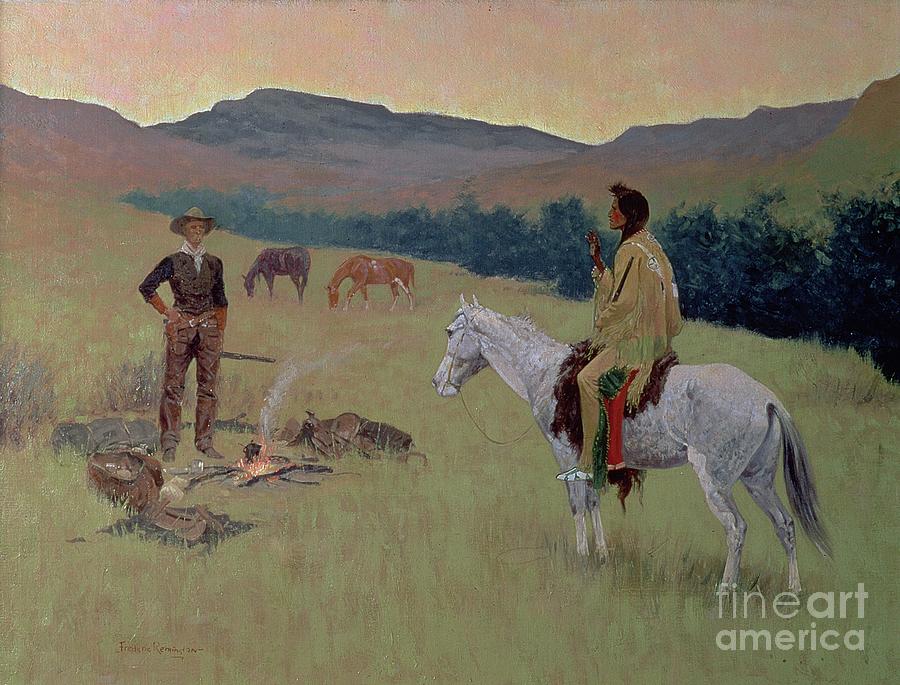The Conversation, Or Dubious Company Painting by Frederic Remington