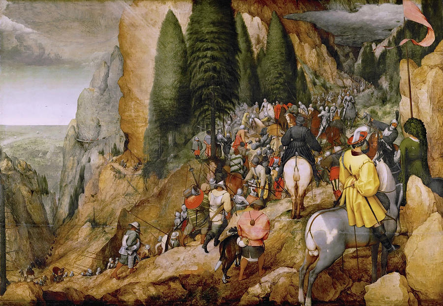Mountain Painting - The Conversion of Paul by Pieter Bruegel the Elder