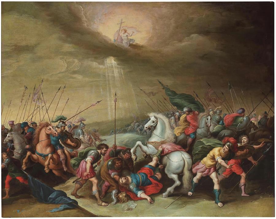 Anonymous Painting - The Conversion of Saint Paul. XVII century. Oil on copperplate. by Anonymous