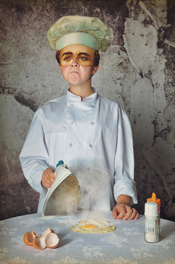 Egg Photograph - The Cook by Monika Vanhercke