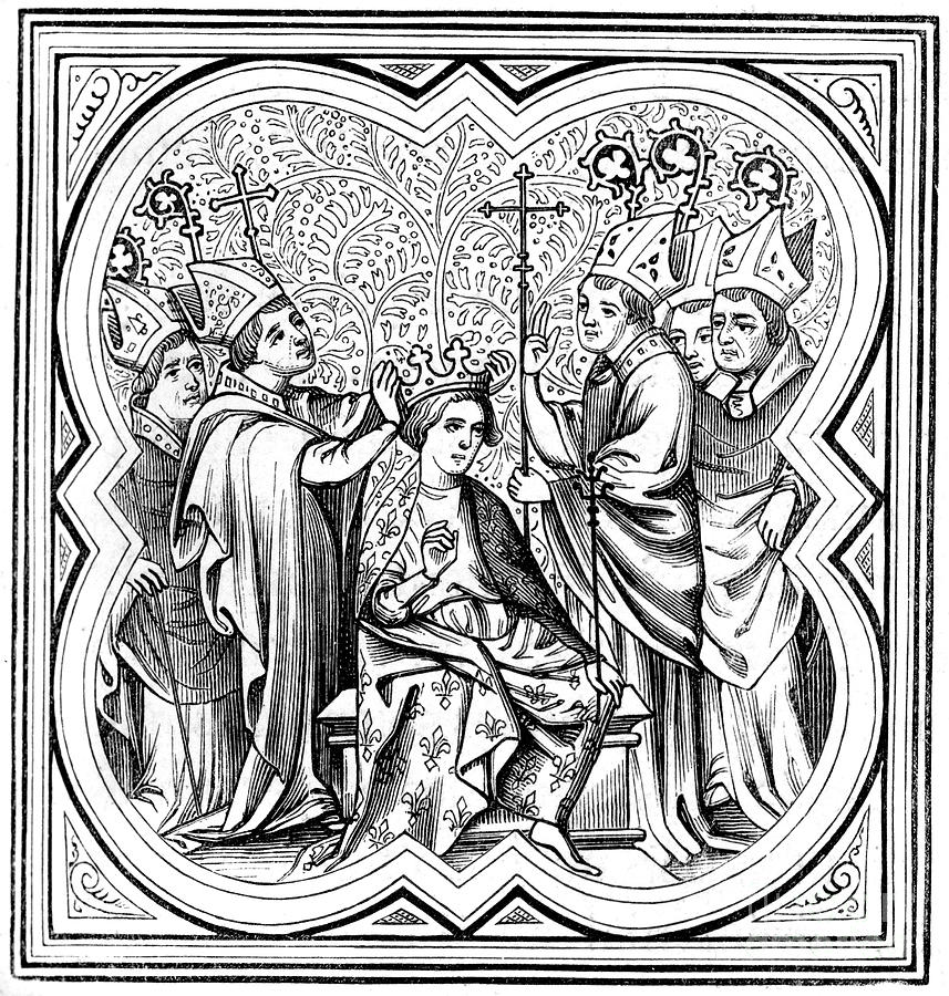 The Coronation Of Charlemagne 712-814 Drawing by Print Collector