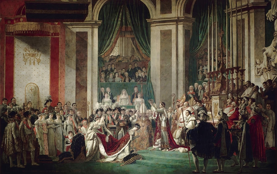 The Coronation of Napoleon and Josephine - Jacques-Louis David Painting by War Is Hell Store