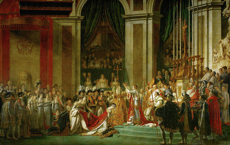 Paris Painting - The Coronation of Napoleon by Jacques-Louis David