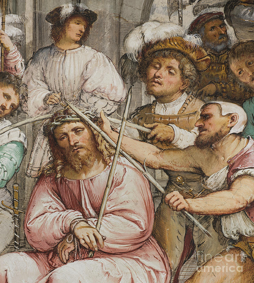 The Coronation Of Thorns, Girolamo Romanino, 1519, Detail Painting by Girolamo Romanino