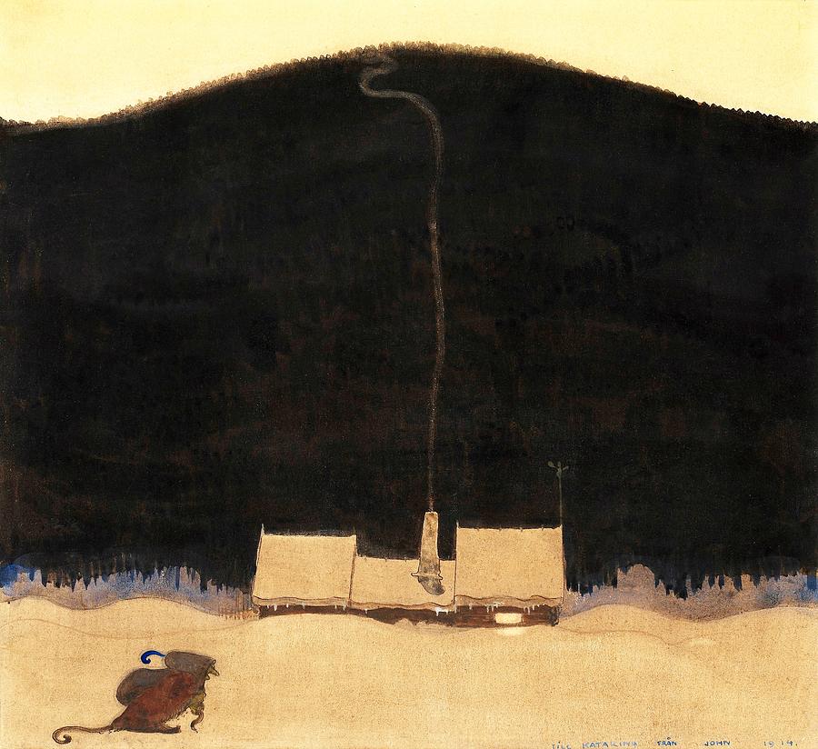 John Bauer Painting - The Cottage At The Foot Of The Mountain - Digital Remastered Edition by John Bauer John Bauer Painting - The Cottage At The Foot Of The Mountain - Digital Remastered Edition by John Bauer