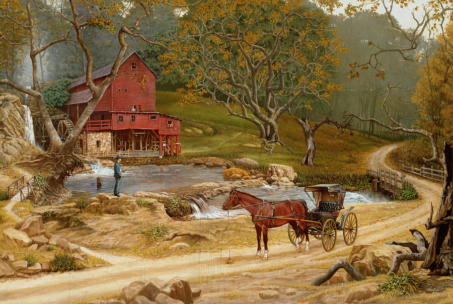 Bridge Painting - The Country Sportsman by Les Ray