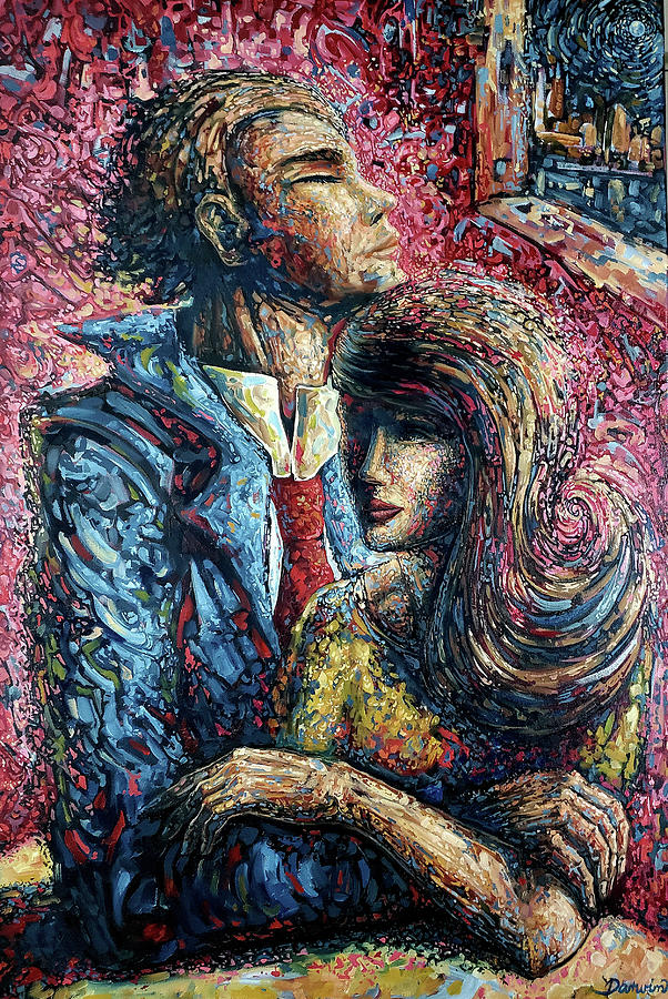 Surrealism Painting - The Couple by Darwin Leon Surrealism Painting - The Couple by Darwin Leon