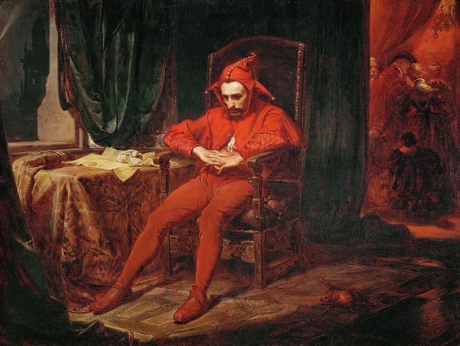 The court jester Stanczyk receives news of the loss of Smolensk -1514-. Painting by Jan Matejko