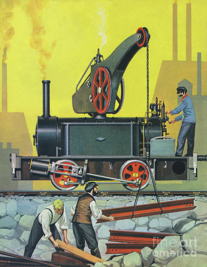 The crane engine Painting by Angus McBride