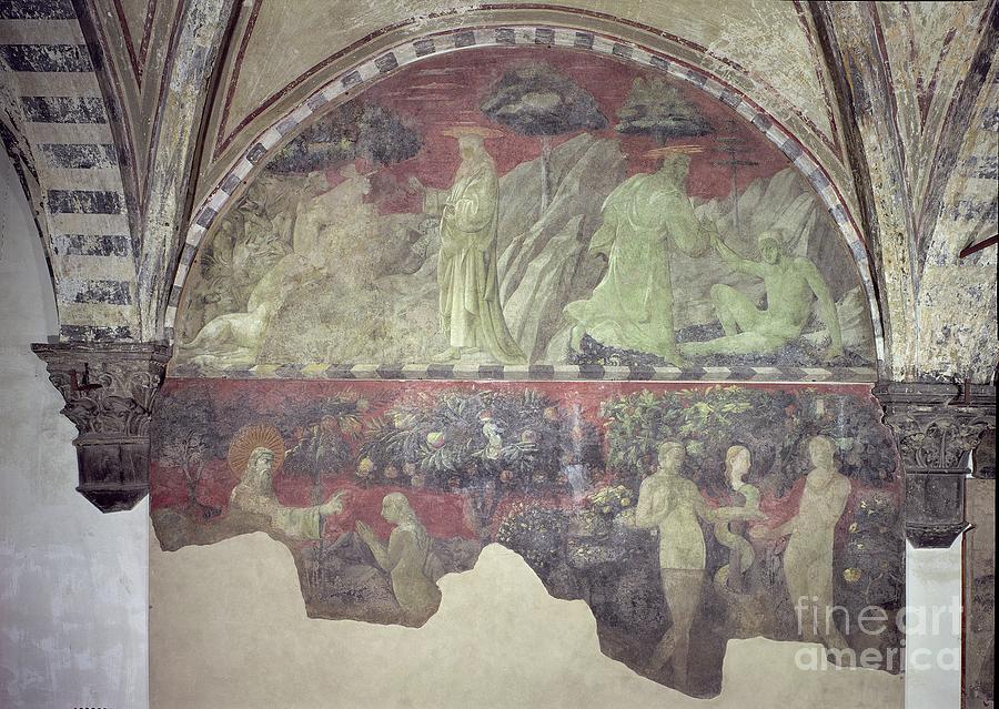 The Creation Of The Animals And Of Adam Painting by Paolo Uccello