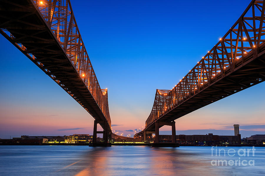 The Crescent City Connection Bridge Photograph by F11photo - Pixels Merch