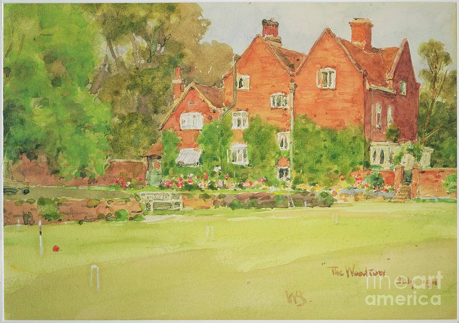 The Croquet Lawn At The Woodrow, 1911 Painting by Wilfrid Williams Ball