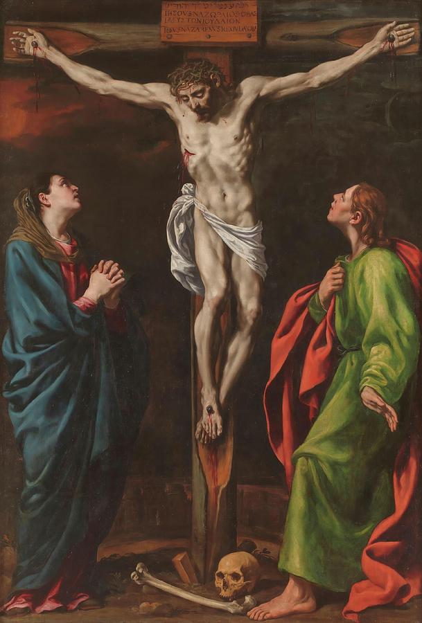 The Crucifixion. Ca. 1613. Oil on canvas. Painting by Luis Tristan de Escamilla -c 1587-1624-