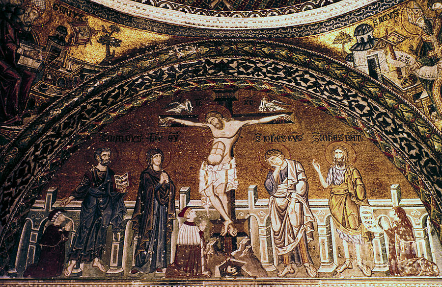 The Crucifixion, St Marks Basilica Drawing by Print Collector