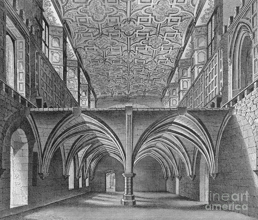 The Crypt Of The Nunnery Of St Helen Drawing by Print Collector
