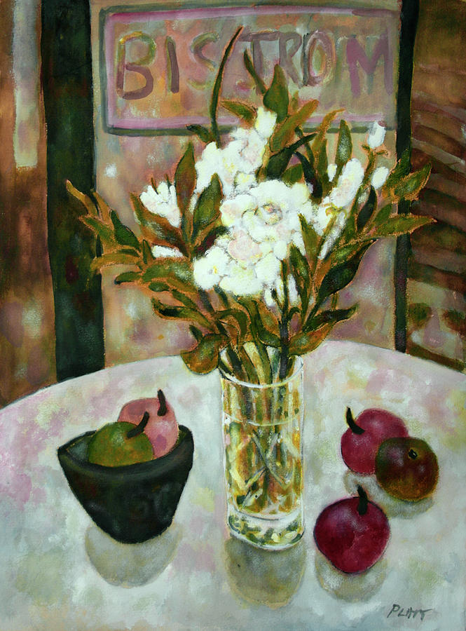 The Crystal Glass Of Blooms Painting by Lorraine Platt