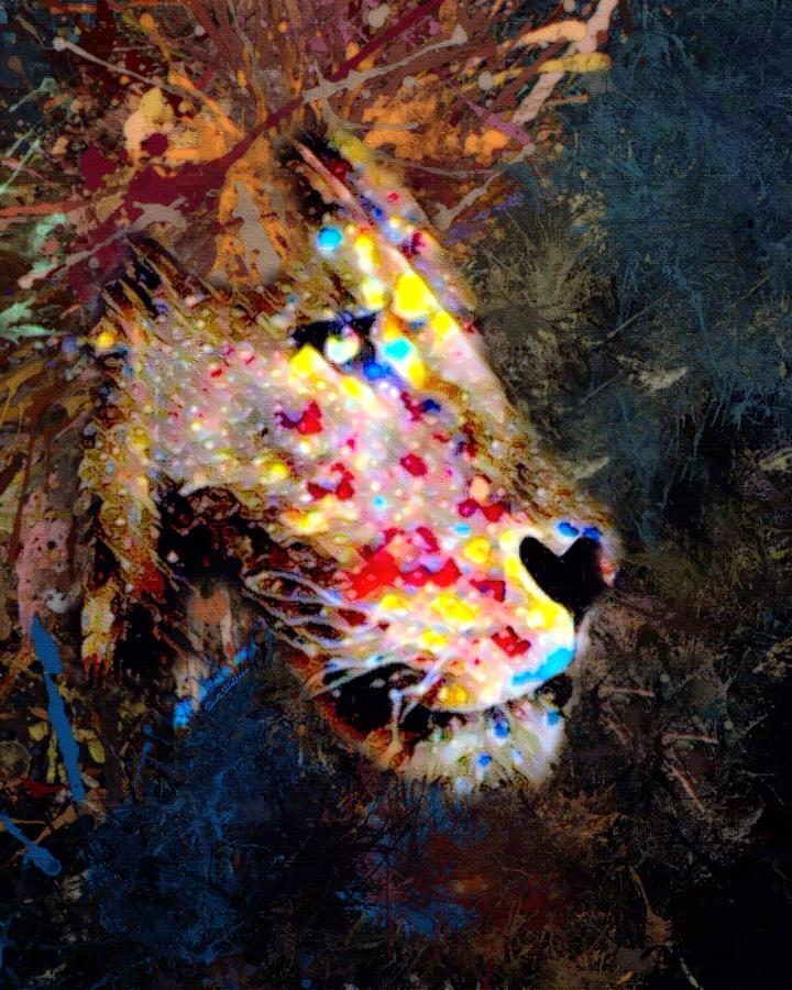 The Crystal Lion Abstract Digital Art by Scott Wallace Digital Designs