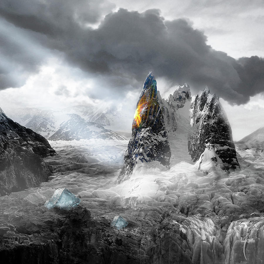 The crystal mountain Digital Art by Remy Matto - Fine Art America