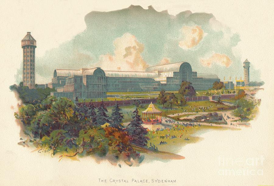 The Crystal Palace, Sydenham, C1890 Drawing by Print Collector