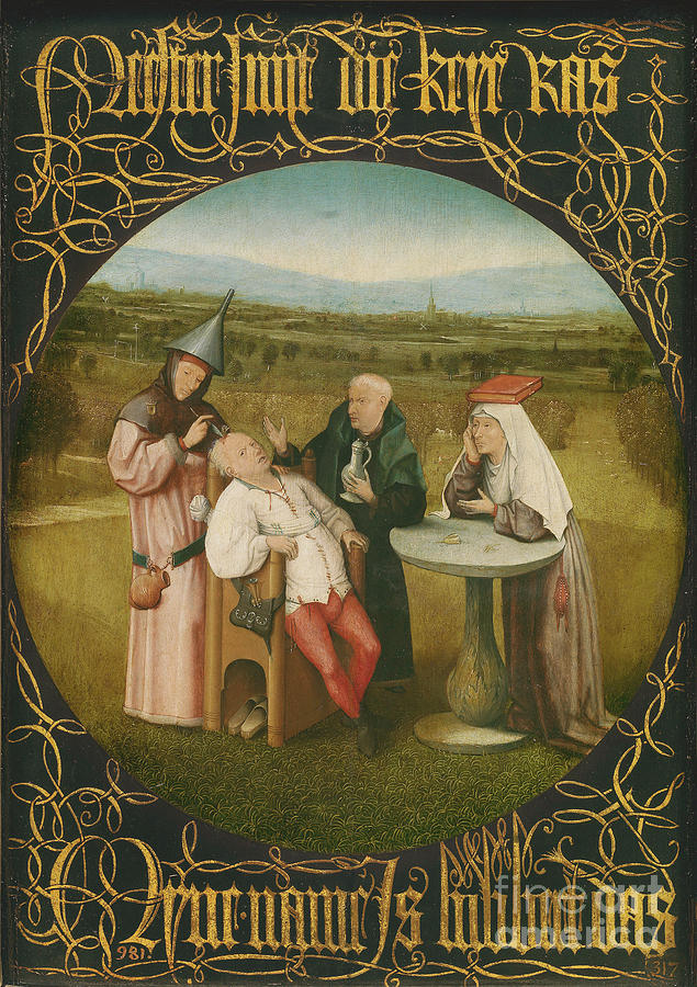 The Cure Of Folly By Hieronymus Bosch Painting by Hieronymus Bosch