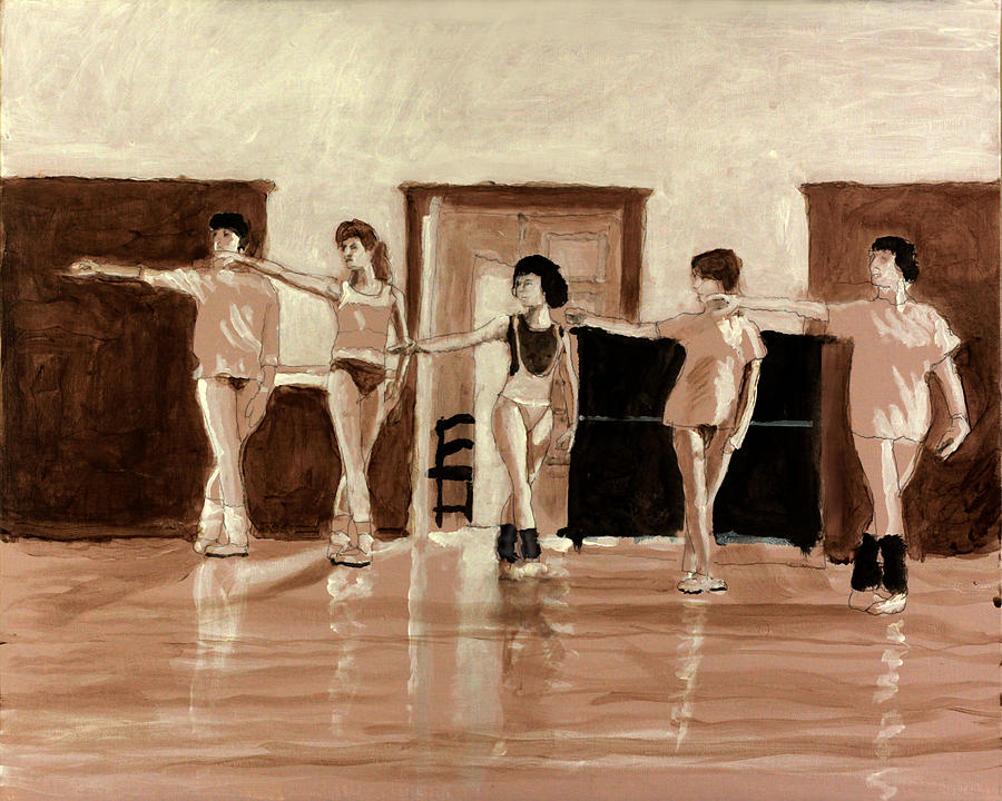 The Dance Class the drawing Drawing by David Zimmerman