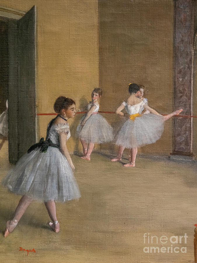 The Dance Lecon Detail 1872 Painting by Edgar Degas