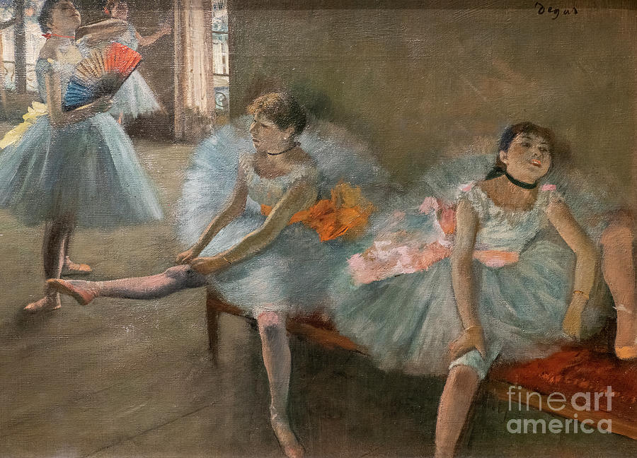 The Dance Lesson By E Degas Painting by Edgar Degas