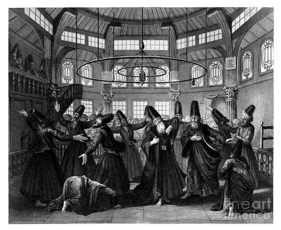 The Dance Of Dervishes, C1870.artist W Drawing by Print Collector