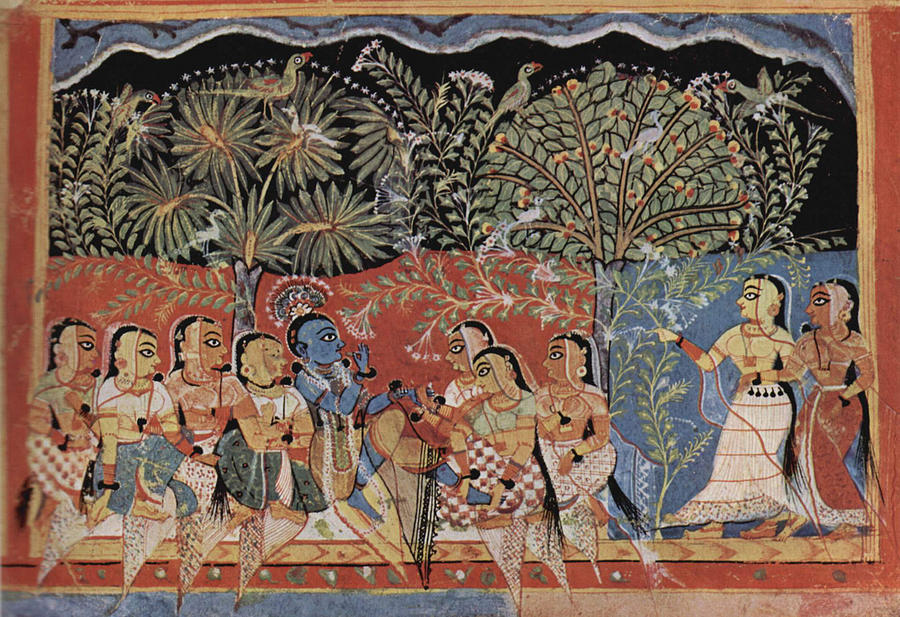 The Dance of Krishna. Painting by Unknown